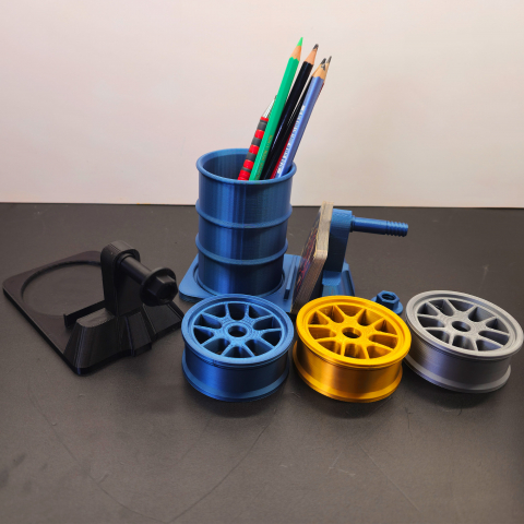 Suport de Pixuri 3D pentru Service Auto Black-Gold [11]