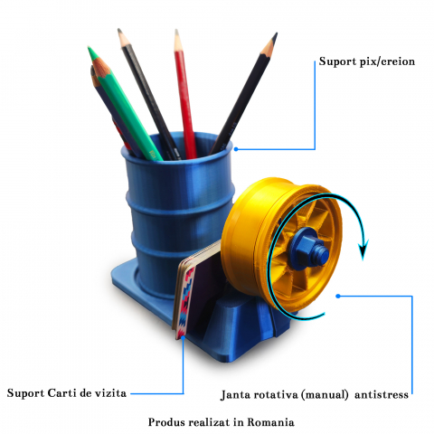 Suport de Pixuri 3D pentru Service Auto Blue-Gold [1]