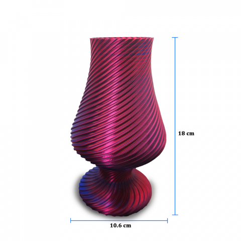 Vază Decorativă în Formă de Pocal– Design Unic cu Efect Spiralat [1]