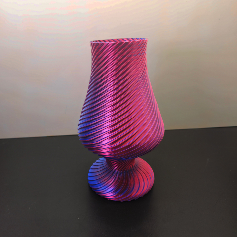 Vază Decorativă în Formă de Pocal– Design Unic cu Efect Spiralat [4]