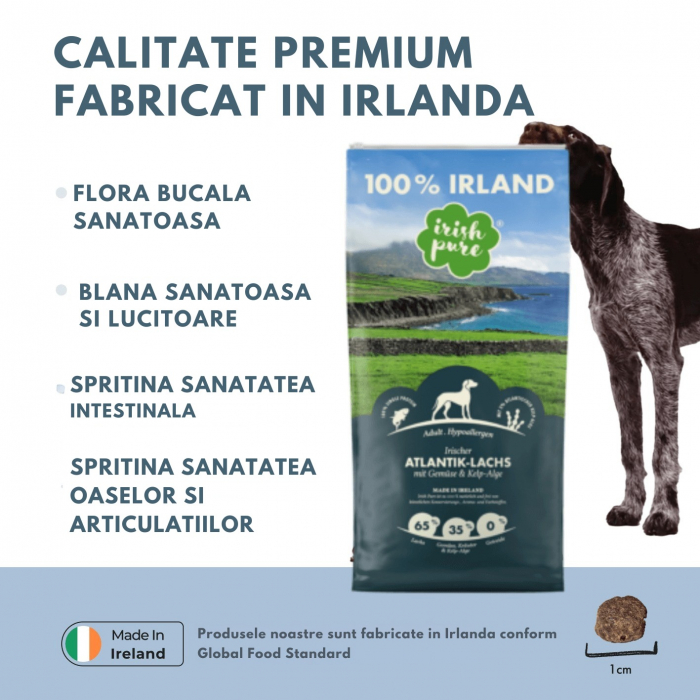 Hrana uscata pentru caini Irish Pure cu Somon de Atlantic irlandez & legume & alge Kelp, Adult 12 kg [3]