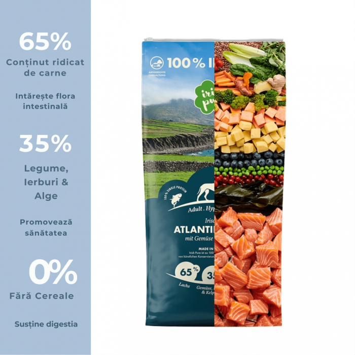Hrana uscata pentru caini Irish Pure cu Somon de Atlantic irlandez & legume & alge Kelp, Adult 12 kg [2]