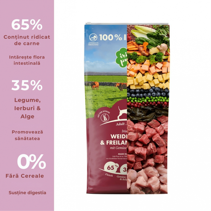 Irish Pure cu vita irlandeza crescuta pe pasune, pui irlandez crescut liber, legume & alge Kelp [3]