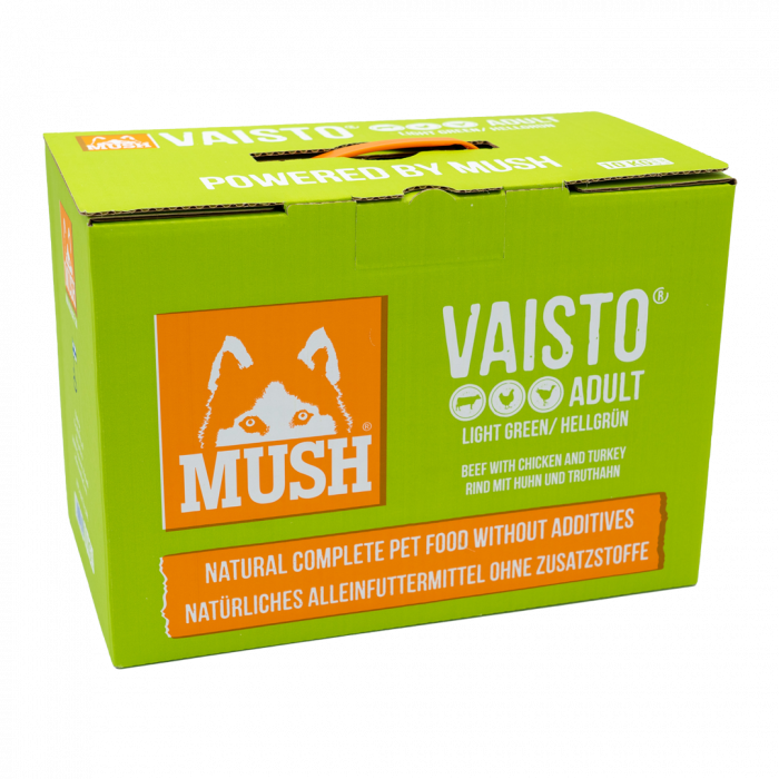 MUSH VAISTO® LIGHT GREEN, meniu complet BARF combinatie de vita - curcan - pui [2]