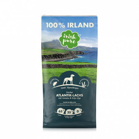 Irish Pure - Hrana uscata pentru caini Irish Pure cu Somon de Atlantic irlandez & legume & alge Kelp, Adult 12 kg