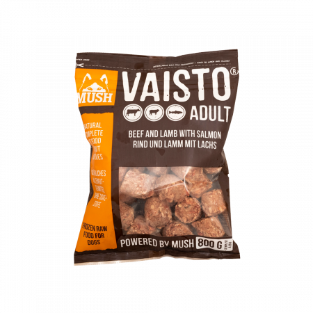 MUSH caini - MUSH VAISTO® BROWN, meniu complet BARF, echilibrat, congelat,  combinatie de vita - miel - somon