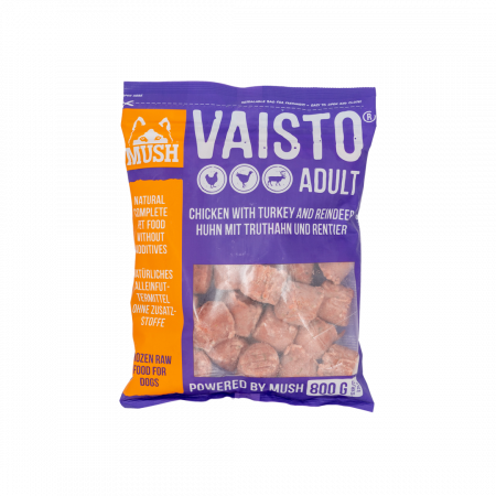 MUSH caini - mush-vaisto-purple-meniu-complet-echilibrat-barf-congelat-combinatie-de-pui-curcan-ren