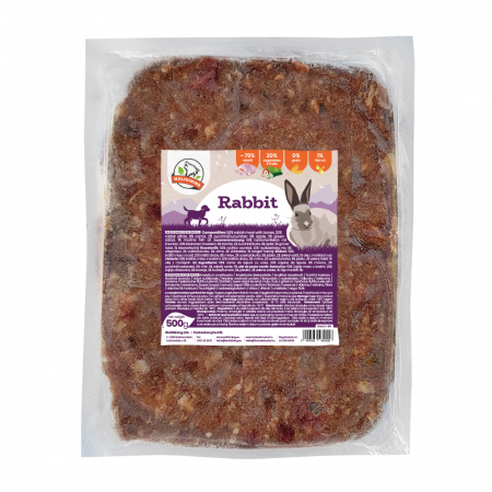 WOLFDINING - wolfdining-single-protein-rabbit-meniu-barf-echilibrat-monoproteic-iepure