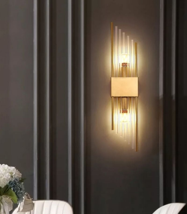 Aplica 2372 din metal cu 2 becuri E14 – disponibilă în finisaje auriu, crom și negru [3]