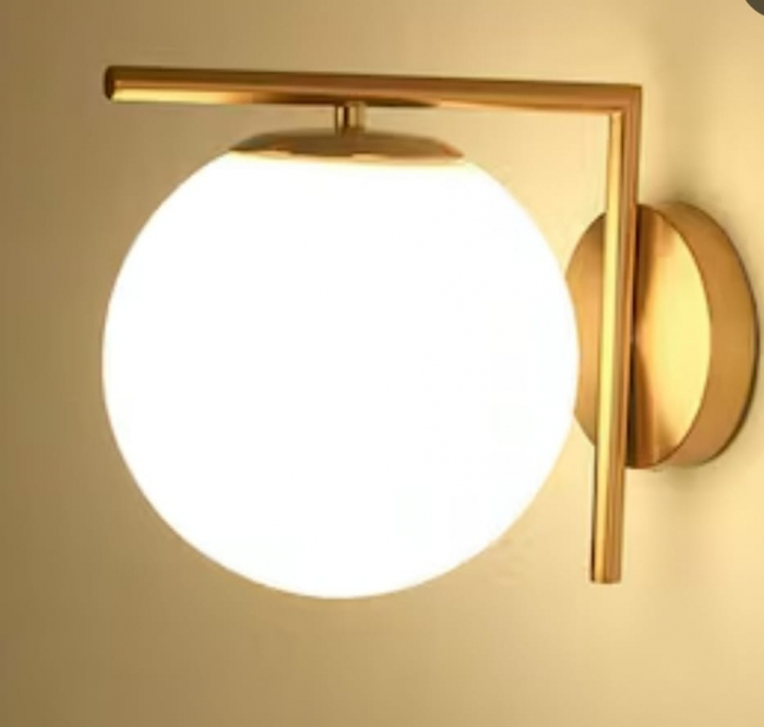 Aplică de perete 2335/1 – design modern aurit cu abajur din sticlă mată [4]