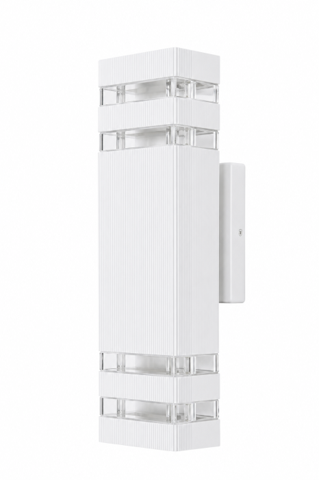 Aplica Exterior 2128 Alb/Negru cu Iluminare Decorativă Sus-Jos [2]