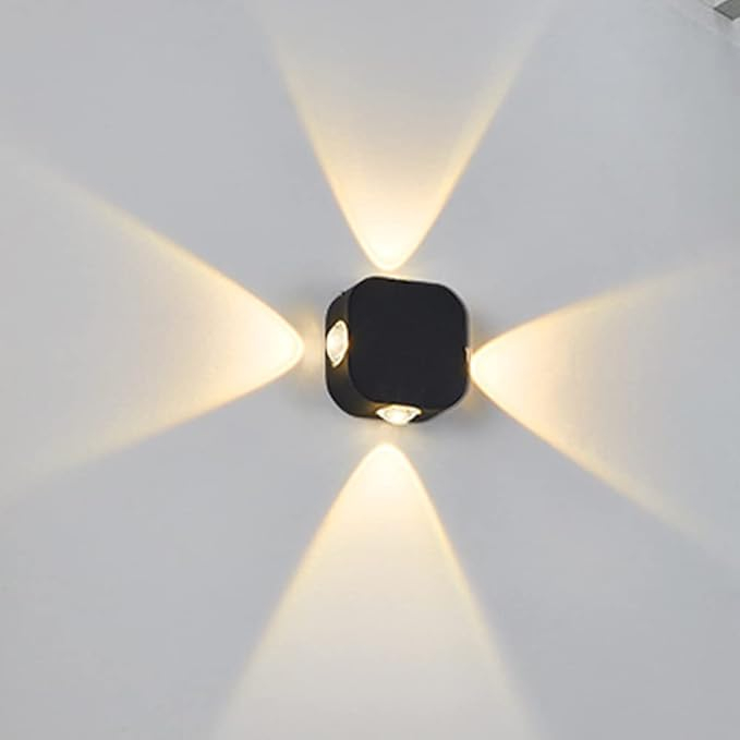 Aplică Exterior LED 612986 Neagră IP65 Aluminiu 16W 6000K 10x10 cm [2]