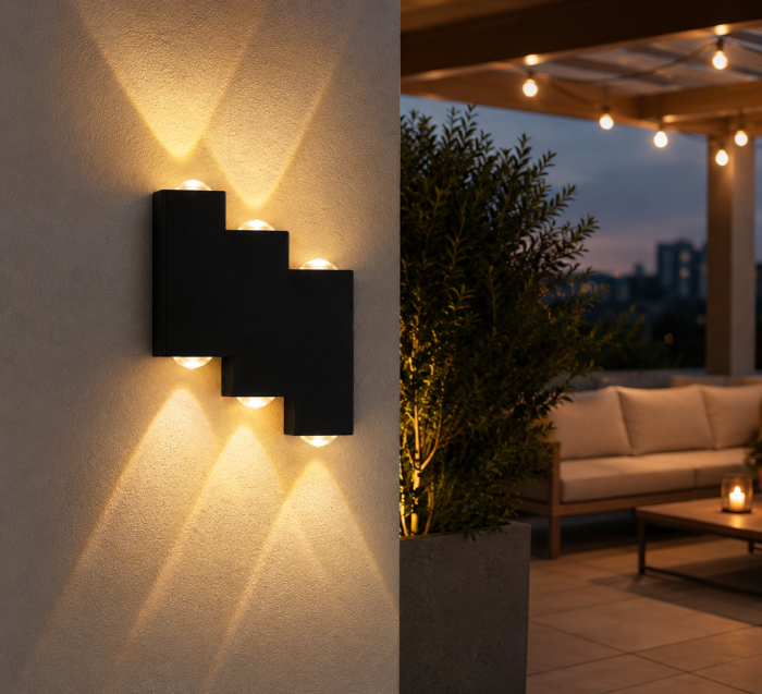 Aplică Exterior LED 619525 Neagră Geometrică IP65 36W [2]