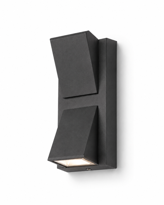 Aplică exterior LED SZ-2714 alb/negru din aluminiu cu iluminare sus-jos IP65 [2]