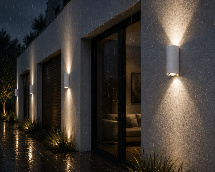 Aplica Exterior LED SZ-2722 Alb/Negru din Aluminiu cu Iluminare Sus-Jos [2]