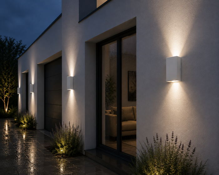 Aplica Exterior LED SZ-2743 Alb/Negru cu Iluminare Sus-Jos [2]