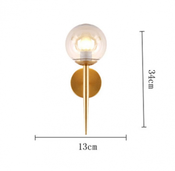 Aplica Perete W8216 Metal/Sticlă E14 – Eleganță și Versatilitate [3]