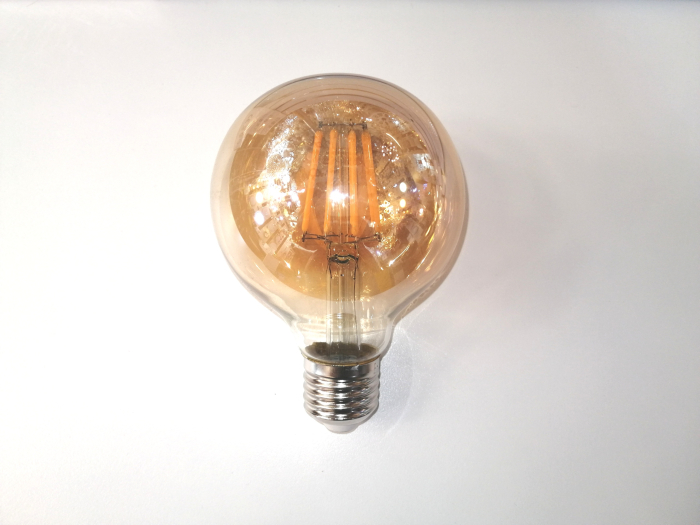 Bec LED decorativ G80 8W 3000K E27 – lumină caldă, stil vintage Edison [1]