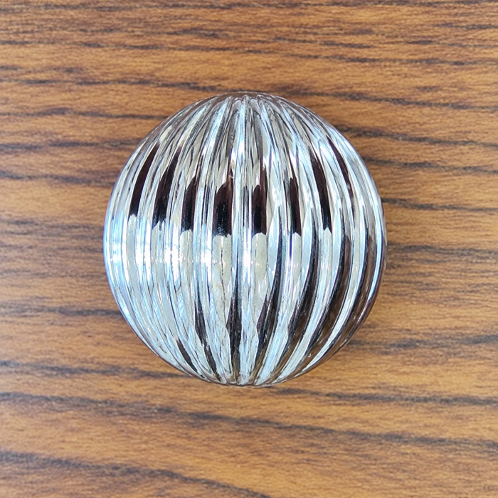 Buton de mobilă DK006 rotund texturat din plastic premium, crom lucios [2]