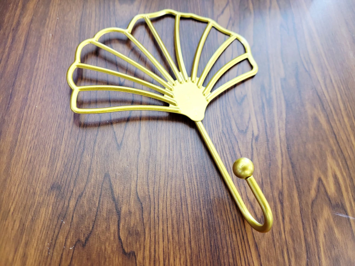 Cuier de Perete 027, Metal Auriu, Design Stilizat Elegant, Formă Evantai [2]