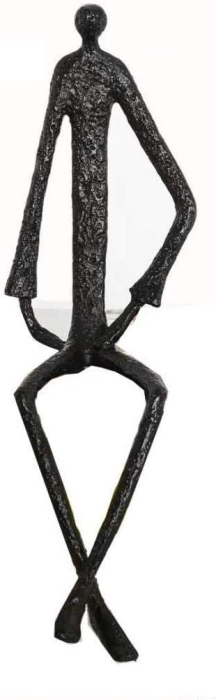 Decorațiune 198 statuetă de colț, design artistic, metal auriu sau negru, 30x8 cm [2]