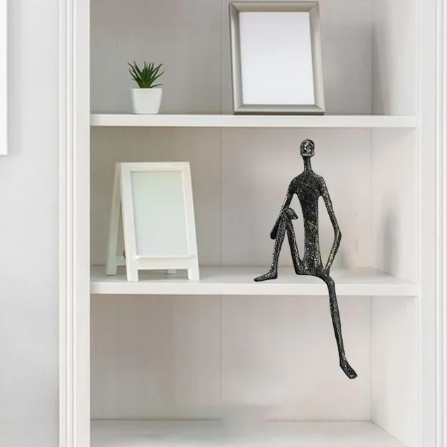 Decorațiune 198 statuetă metalică de colț, auriu sau negru, design nordic, 25×10 cm [1]