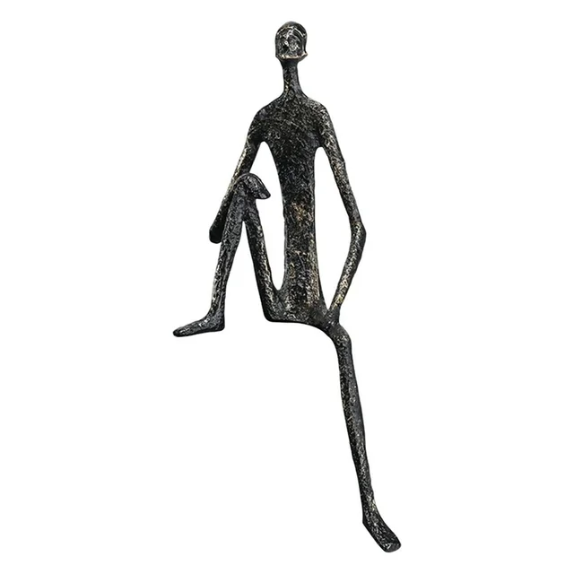 Decorațiune 198 statuetă metalică de colț, auriu sau negru, design nordic, 25×10 cm [2]