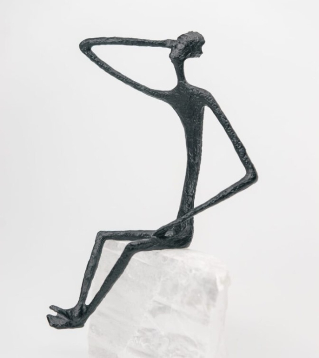 Figurină decorativă metalică 198 – pentru marginea mobilierului – 28×17 cm – Auriu / Negru [3]