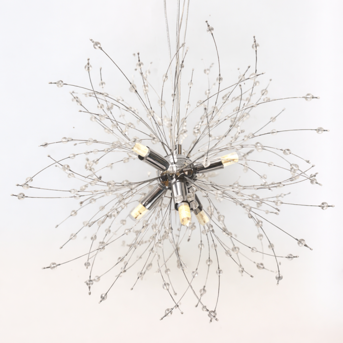 Lustră 2403/350 CH Modernă din Metal și Acril – 6 LED-uri G9, Crom Elegant [2]