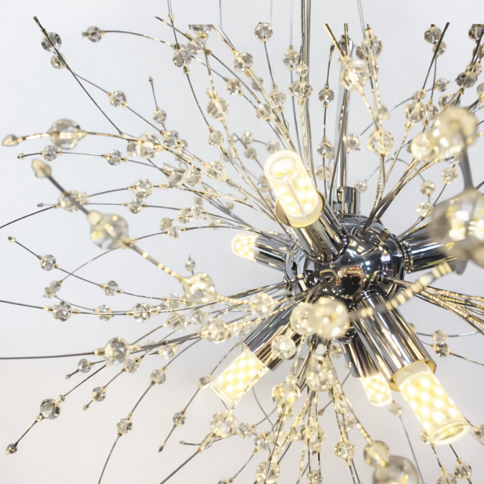 Lustră 2403/350 CH Modernă din Metal și Acril – 6 LED-uri G9, Crom Elegant [3]