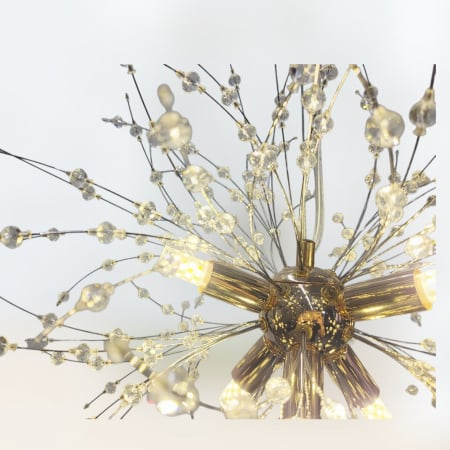 Lustră 2403/350 GD Modernă din Metal Auriu și Acril – 6 LED-uri G9 Incluse, Diametru 35 cm [5]