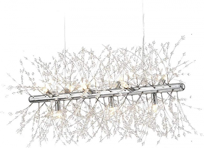 Lustră 2405/1200 cu 15 becuri G9, metal și mărgele tip cristal – finisaj GD/CH [5]