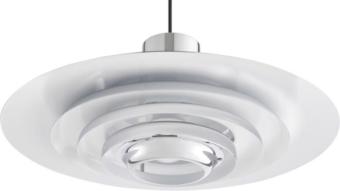 Lustră 2520 L aluminiu argintiu cu discuri suprapuse design modern 50 cm [4]