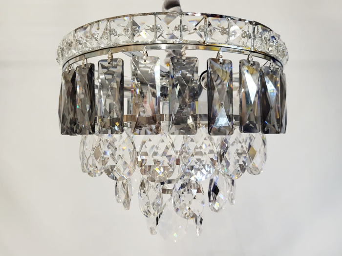 Lustră  3352/300 CH cu cristale K9 fumurii și transparente, Ø30 cm [3]