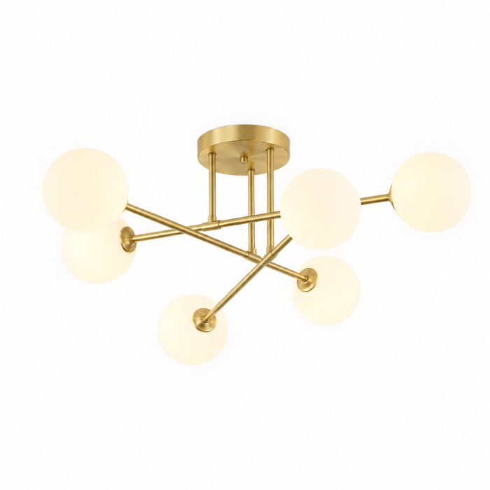 Lustra 5045/6 GD – design elegant, 6 brațe, auriu + alb, iluminat clasic-modern [3]