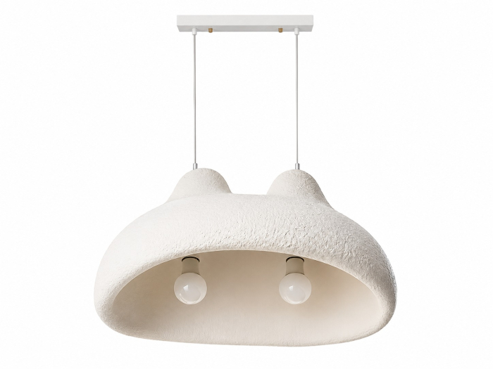 Lustră 6606/2D din fibră de sticlă albă cu design organic modern [3]