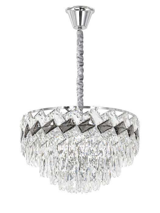 Lustră 6664/300 CH cu 3 becuri E14 – finisaj crom și sticlă cristal [2]