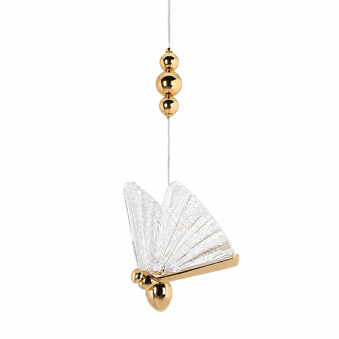 Lustră 985/5 GD Fluture cu 5 pendule reglabile și plafonieră LED [3]