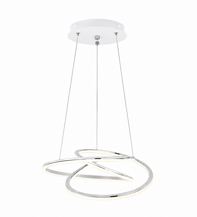 Lustra LED 4034/1H CH Crom cu Design Modern și Cercuri Suspendate [2]