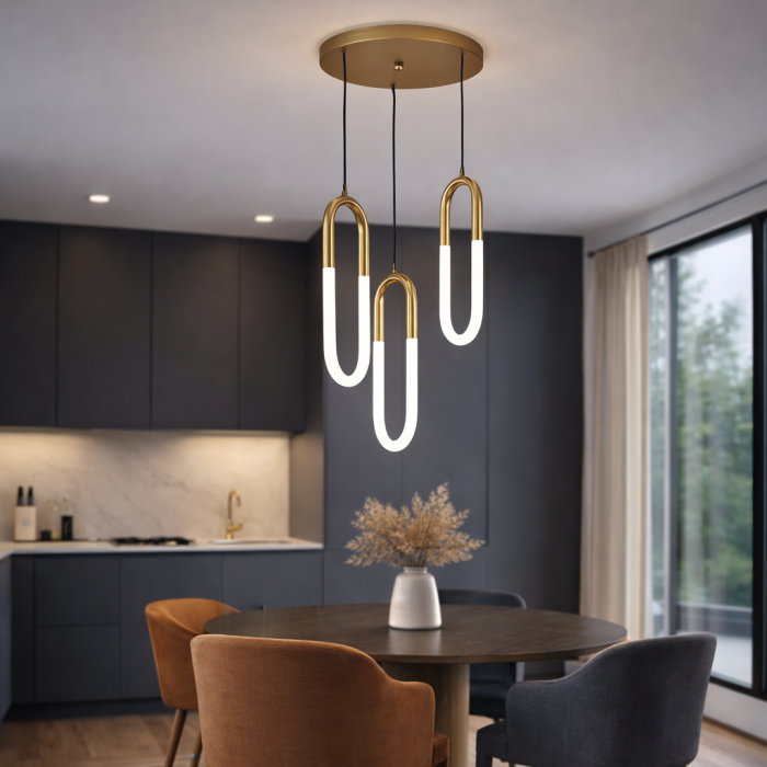 Lustră LED modernă auriu 2605/3 – design contemporan cu 3 pendule [2]
