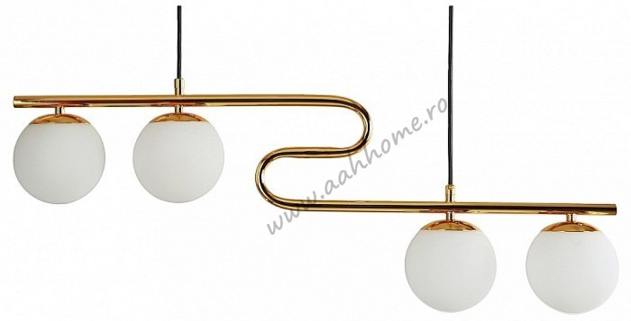 Lustra moderna 2617/4 aurie tip S cu 4 globuri L85 cm [3]
