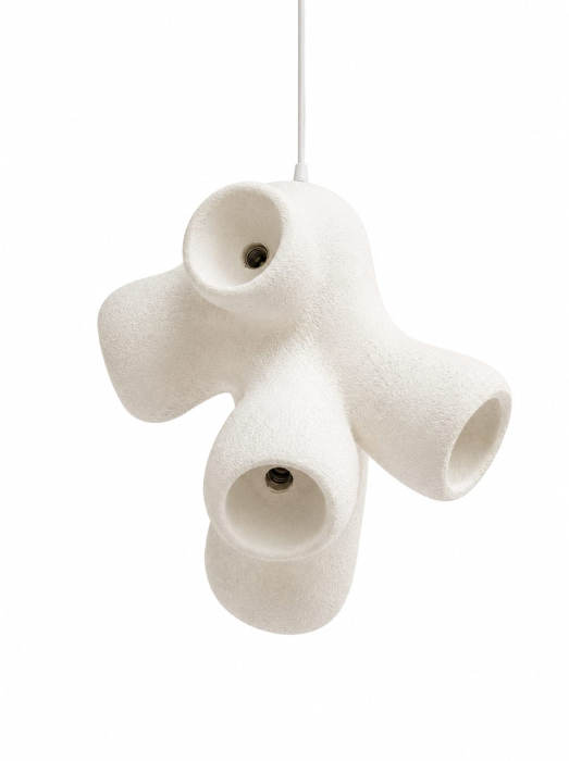 Lustră Pendul 6601/6 din Fibră de Sticlă Albă cu Design Sculptural Organic [4]