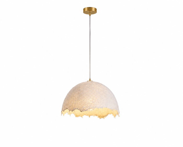 Lustră suspendată 2518/1 sferică vernil, fibră de sticlă, LED integrat, design artistic [2]