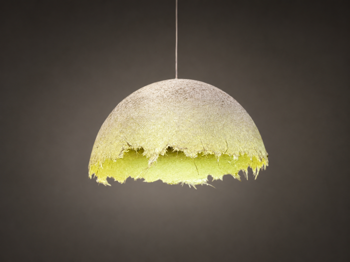 Lustră suspendată 2518/1 sferică vernil, fibră de sticlă, LED integrat, design artistic [3]
