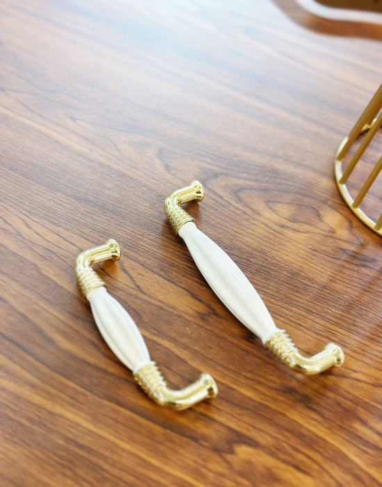 Mâner Mobilă 879, Metal Auriu & Ceramică, 96 mm / 128 mm [2]