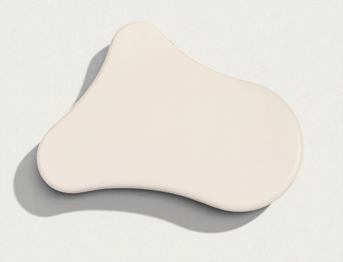 Masă 8006 S albă, design minimalist din PVC, H50 cm [3]
