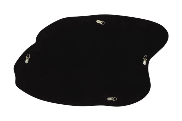 Oglindă decorativă organică 60x90 cm, ramă poliuretan aurie metalizată, design asimetric [4]