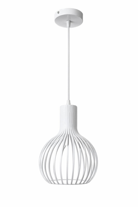 Pendul 1001/1 metal colivie geometric alb negru auriu Ø20cm [2]