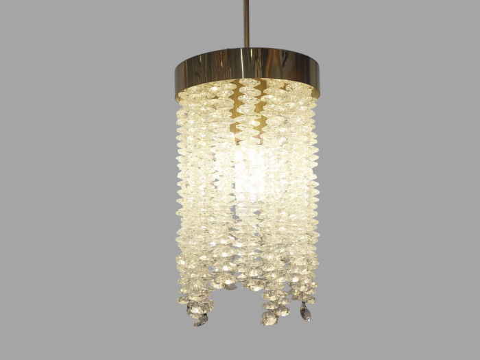 Pendul 6116/1 – corp de iluminat elegant cu franjuri din sticlă, E27, metal auriu sau argintiu [3]