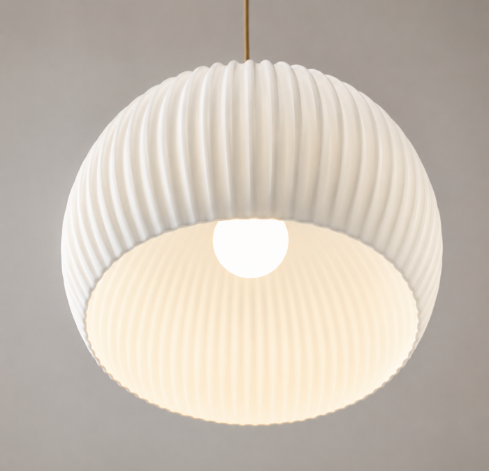 Pendul elegant 8098/1 cu abajur din sticlă albă Ø30 cm și finisaj auriu [3]